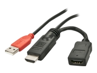 Bild von LINDY HDMI M/F Stromeinspeisungsadaper mit USB A Stecker Zur Einspeisung von 5 Volt in HDMI Verbindungen