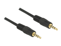 Bild von DELOCK Klinkenkabel 3,5mm 4 Pin Stecker zu Stecker 1m schwarz