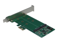 Bild von INTER-TECH KCSSD4 - PCIe Karte fuer zwei M.2 SATA Festplatten/ Raid 0,1 und JBOD, SATA III