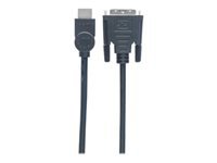 Bild von MANHATTAN HDMI auf DVI-D 24+1 Kabel 5m 19-pol. HDMI Stecker auf DVI Stecker Dual Link schwarz