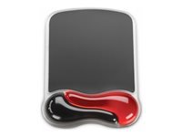 KENSINGTON Duo Gel Mouse Pad with Integrated Wrist Support- Red/Black