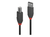 LINDY 1m USB 2.0 Type A to B Cable Anthra Line USB Type A Male to B Male