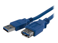 Bild von STARTECH.COM1 m SuperSpeed USB 3.0 Verlängerungskabel - USB 3 Typ-A Kabel Verlängerung - Stecker/ Buchse - Blau