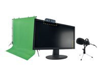 Bild von STEELPLAY Pro HD Streamers 4 in 1 Pack Mikrofon + Webcam + Greenscreen + Stative