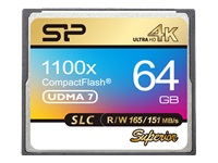 Bild von SILICON POWER 64GB 1100x CF SLC NAND Flash CompactFlash 6.0 R/W up to 165/151 MB/s VPG-65 UDMA 7 14 fps ECC Retail pack