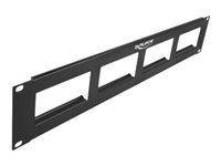 Bild von DELOCK Easy 45 48,3cm 19Zoll Patchpanel Ausschnitt 4x90 5x45 2mm 2 HE schwarz