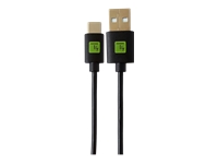 Bild von TECHLY USB2.0 Anschlusskabel Schwarz 10cm Stecker Typ A auf Stecker Typ A C Ideal zum Laden und Synchronisieren
