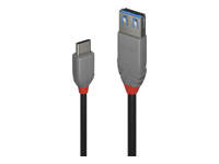 LINDY Anthra Line USB Adapter, USB 3.1, USB/C-USB/A M-F, 0.15m