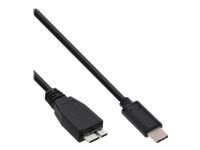 Bild von INLINE USB 3.1 Kabel Typ C an Micro-B Stecker Stecker schwarz 1m