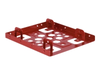 Bild von DELOCK Aluminium Einbaurahmen 2 x 6,35cm 2.5Zoll zu 8,89cm 3.5Zoll rot