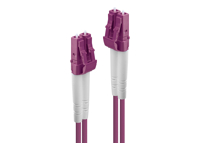 LINDY Fiber Optic Cable, OM4, LC-LC , 3m , pink , 50/125, Duplex, Multimode, LWL