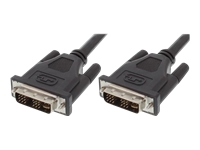 Bild von TECHLY DVI-18+5 Single-Link Anschlusskabel schwarz 1,8m Analog/Digital 2x18+5 Stecker