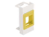 Bild von DELOCK Easy 45 Modul Keystone Halterung 22,5x45mm weiss/gelb