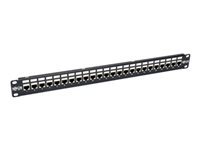 Bild von EATON TRIPPLITE 24-Port 1U Rack-Mount STP Shielded Cat6a Feedthrough Patch Panel RJ45 Ethernet TAA