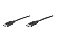 Bild von TECHLY DisplayPort 1.4 Anschlusskabel schwarz 1m 2x DisplayPort 20-poliger Stecker