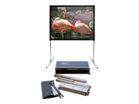 ELITE Q150H1 16:9 H:186.9 W:332 QuickStand Folding Screen includes Aluminum Traveling Wheel Case