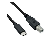 Bild von ROLINE USB 2.0 Typ C Kabel C - B ST/ST schwarz 4,5m
