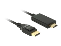 Bild von DELOCK Kabel Displayport 1.2 Stecker > High Speed HDMI-A Stecker Passiv 4K 1 m schwarz