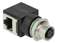 Bild von DELOCK Netzwerkadapter M12 4 Pin D-kodiert Buchse zu RJ45 Buchse