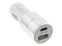 Bild von INLINE USB KFZ Stromadapter Quick Charge 3.0 12/24V DZ zu 5V DC 3A USB A und USB Typ-C weiss