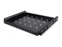 MCL 19p 1U black sliding tray for rack depth 600