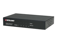 Bild von INTELLINET 5Port Gigabit Ethernet Switch Metall Schwarz 10/100/1000 auto-sensing Auto MDI-X Ports