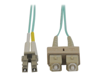 EATON TRIPPLITE 10Gb, Duplex Multimode, 50/125, OM3, LSZH, Fiber Patch Cable, LC/SC - Aqua, 3M 10ft.