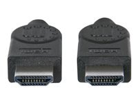 Bild von MANHATTAN High Speed HDMI Kabel 2 x HDMI 19-pol. Stecker Vernickelte Kontakte Vergossene Stecker Geschirmt 1,0 m