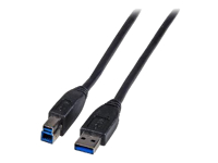 Bild von EFB USB3.0 Anschlusskabel Stecker Typ-A auf Stecker Typ-B Premium Schwarz 1,8m