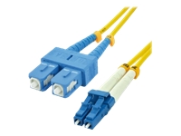 MCL SC/LC duplex singlemode 9/125 OS2 optical fiber - 15m