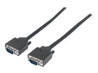 Bild von MANHATTAN SVGA Monitorkabel HD15 Stecker auf HD15 Stecker 1,8 m schwarz