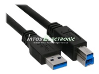 Bild von INLINE USB 3.0 Kabel A Stecker an B Stecker schwarz 3m