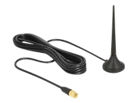 Bild von DELOCK LTE / GSM / UMTS Antenne SMA Stecker 3 dBi starr omnidirektional mit magnetischem Standfus und Anschlusskabel (RG-174, 2 m) o