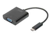 Bild von DIGITUS USB Type-C zu VGA Adapter Full HD 1080p Kabellänge: 195 cm schwarz