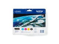 BROTHER LC-985 Ink black and color Std Capacity schw: 300 pages, Fb: 260 pages 4-pack blister