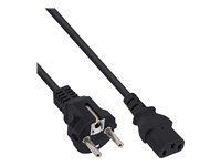 Bild von INLINE BULK 40er Netzkabel Schutzkontakt gerade auf Kaltgeraetestecker C13 1,5m
