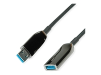 Bild von ROLINE USB 3.2 Gen 1 Aktives Repeater Kabel AOC ST/BU schwarz 10m