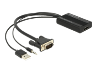 Bild von DELOCK Adapter VGA + Audio zu HDMI mit Kabel