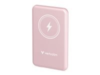 VERBATIM CHARGE N GO MAGNETIC WIRELESS POWER BANK 5000 PINK WCF (P)