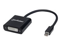 Bild von MANHATTAN Mini-DisplayPort auf DVI Adapter Aktiv Mini-DisplayPort-Stecker auf DVI-I Dual-Link-Buchse 4K schwarz