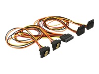 Bild von DELOCK Kabel SATA 15 Pin Strom Stecker mit Einrastfunktion > SATA 15 Pin Strom Buchse 2 x unten / 2 x oben 50 cm