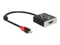 Bild von DELOCK Adapterkabel mini DisplayPort 1.2 Stecker > HDMI 2.0 Buchse schwarz 4K 60Hz Aktiv