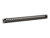 Bild von EATON TRIPPLITE 24-Port 1U Rack-Mount STP Shielded Cat6 /Cat5 Feedthrough Patch Panel RJ45 Ethernet TAA