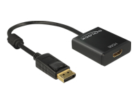 Bild von DELOCK Adapterkabel DisplayPort 1.2 Stecker > HDMI Buchse schwarz 4K Aktiv