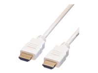 Bild von ROLINE HDMI High Speed Kabel mit Ethernet weiss 2m