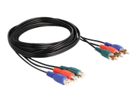 Bild von DELOCK Cinch RGB Verlängerungskabel 3 x Stecker zu 3 x Buchse 1m