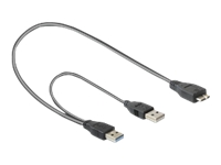 Bild von DELOCK Kabel USB 3.0 Y 1x USB 3.0 micro-B St+ USB 2.0-A St 20cm