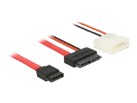 Bild von DELOCK Kabel Slim SATA Buchse > SATA 7 Pin + 2 Pin Strom Stecker 50cm