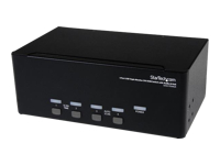 Bild von STARTECH.COM 4 Port Dreifach Monitor DVI USB KVM Switch mit Audio und USB 2.0 Hub - Tripel Monitor KVM Umschalter