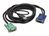 APC Keyboard / video / mouse KVM cable, USB HD-15 VGA M to HD-15 VGA M 1.83m